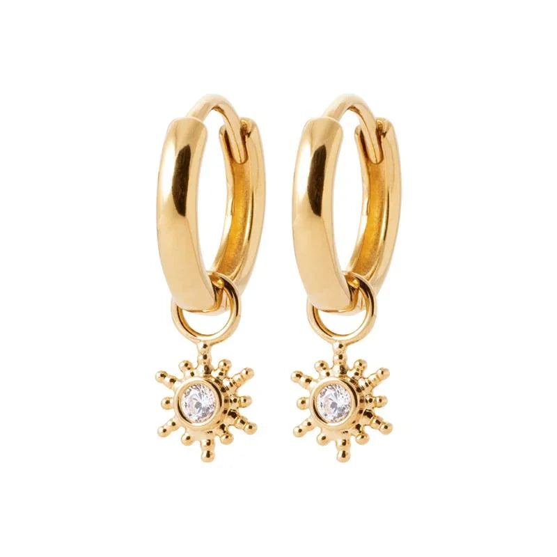 Charm – Stern – vergoldet – Creolen