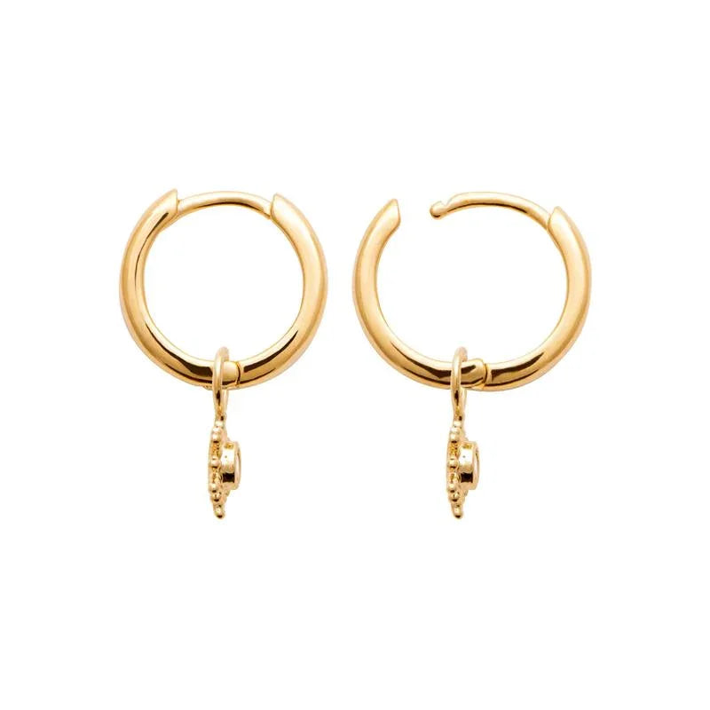 Charm – Stern – vergoldet – Creolen, Ansicht 2