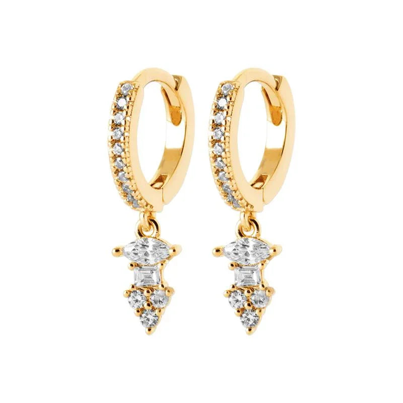 Charm - Chapado en Oro - Pendientes de aro