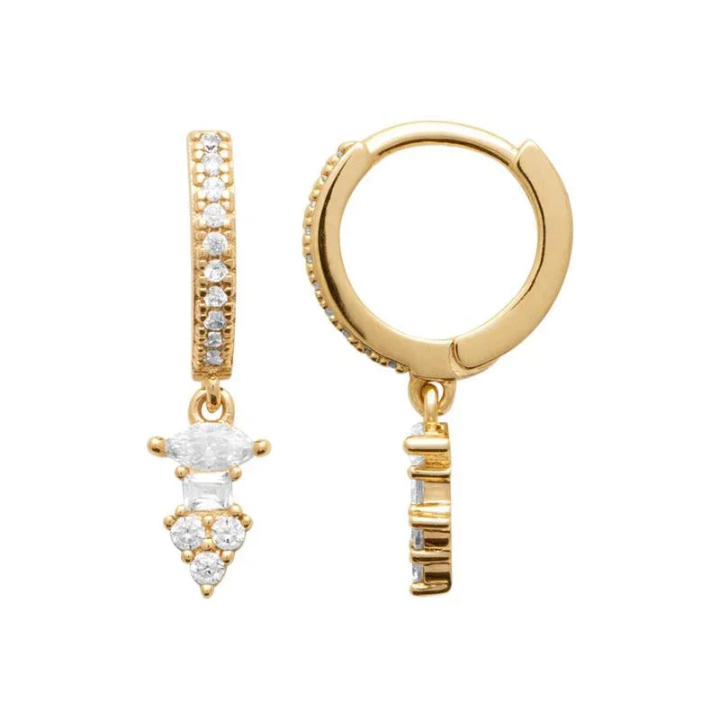 Charm - Chapado en Oro - Pendientes aros vista 2