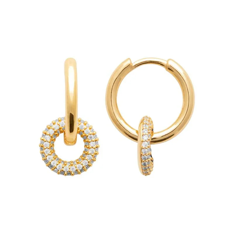 Pendientes aro - Anillo - Chapado en Oro vista 3