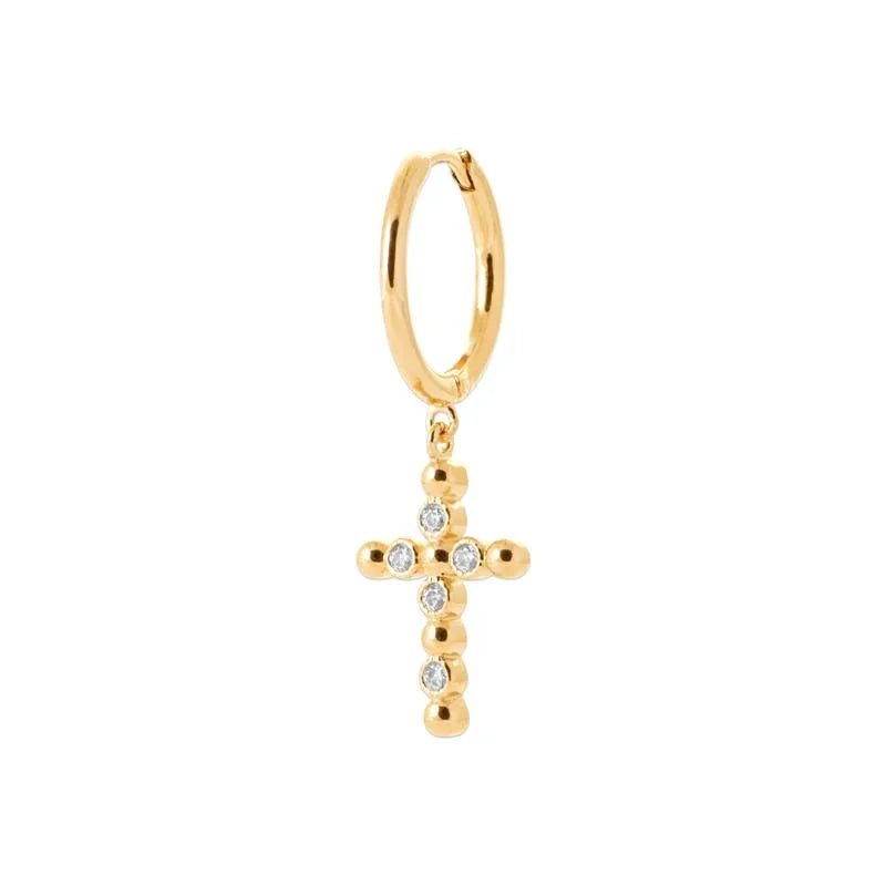Charm - Cruz - Banhado a Ouro - Crioulo Individual