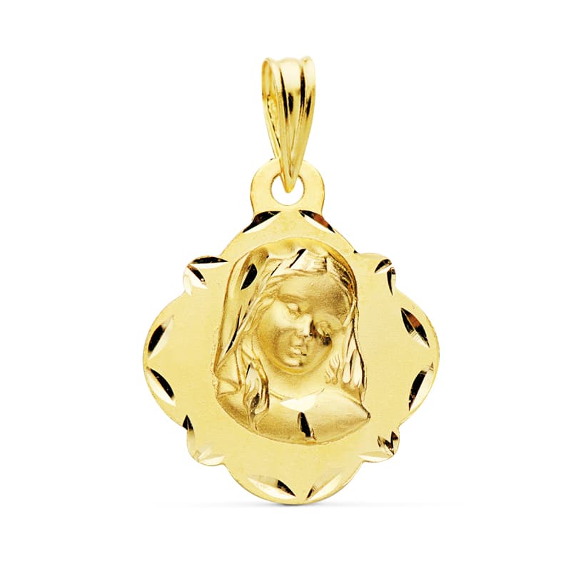 Panenská dívka medaile 18K 19X16 mm