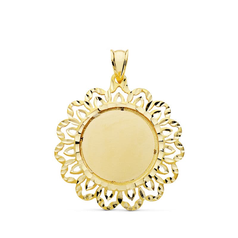 Placa cu aur galben 18K Deschidere Inchidere 30 mm