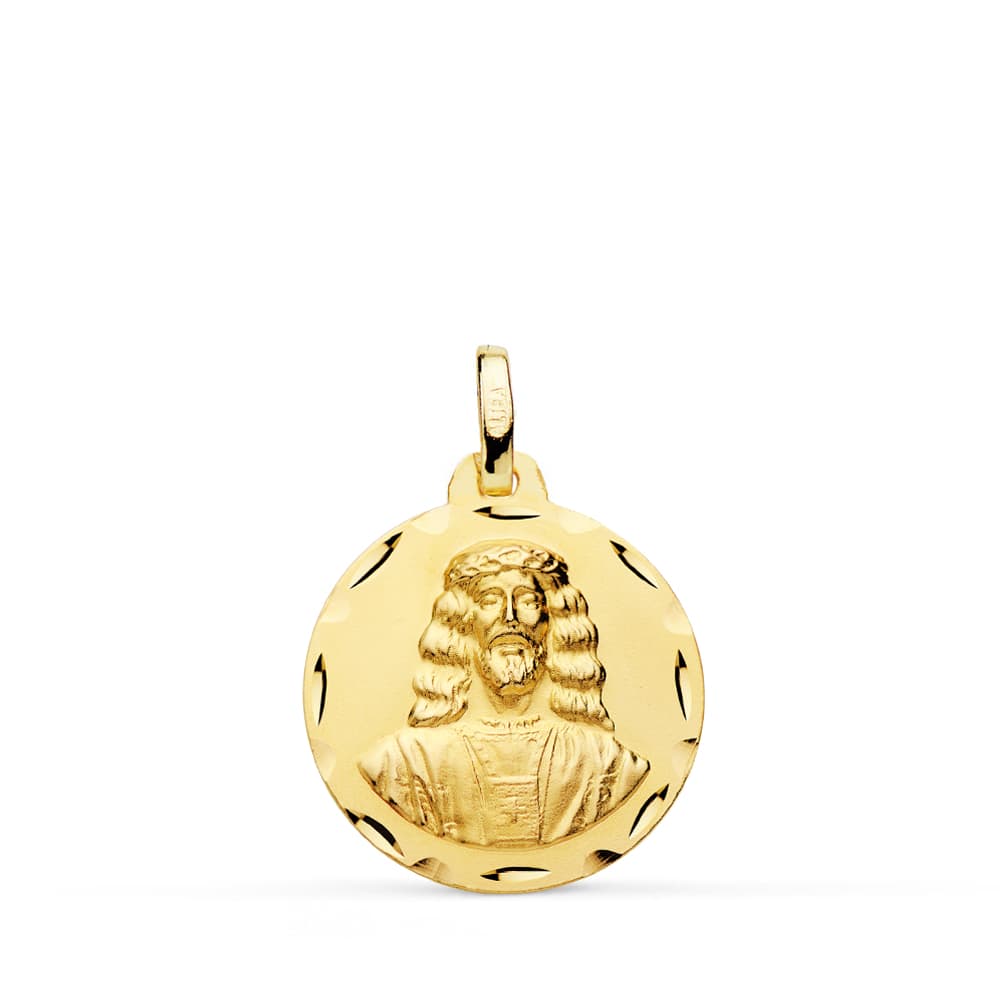 Medalik Chrystusa 18K 18 mm