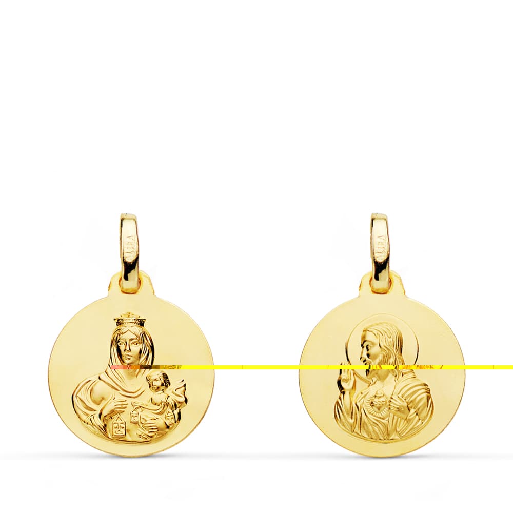 Medalla Escapulario 18K 14MM