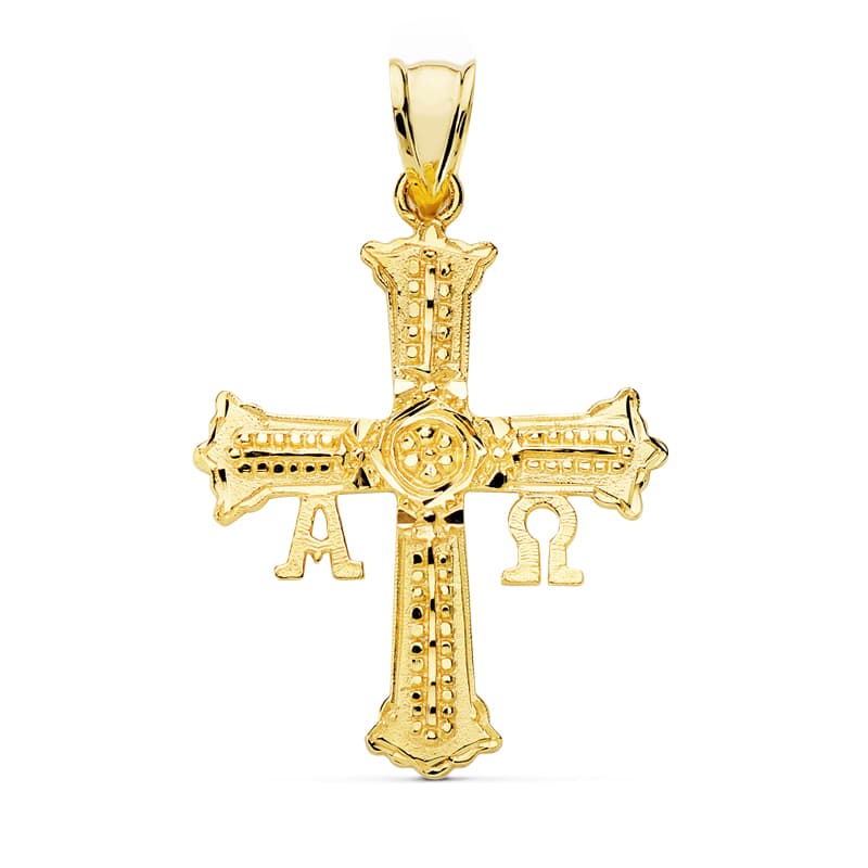 Croix de Covadonga en Or Jaune 18K Moyenne 31X24 mm