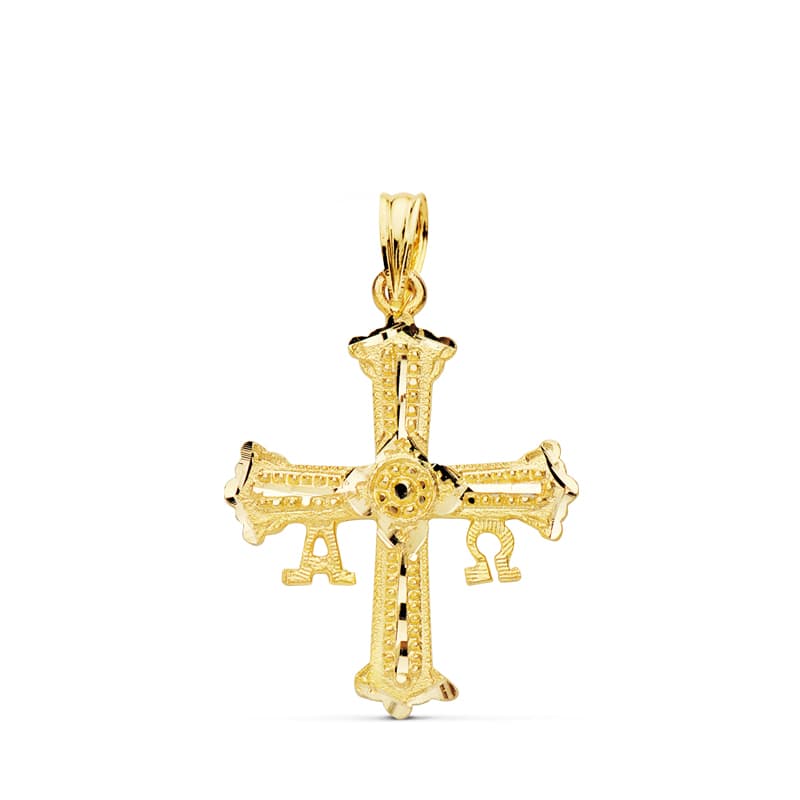 Croix de Covadonga Or Jaune 18K Petite 24X19 mm