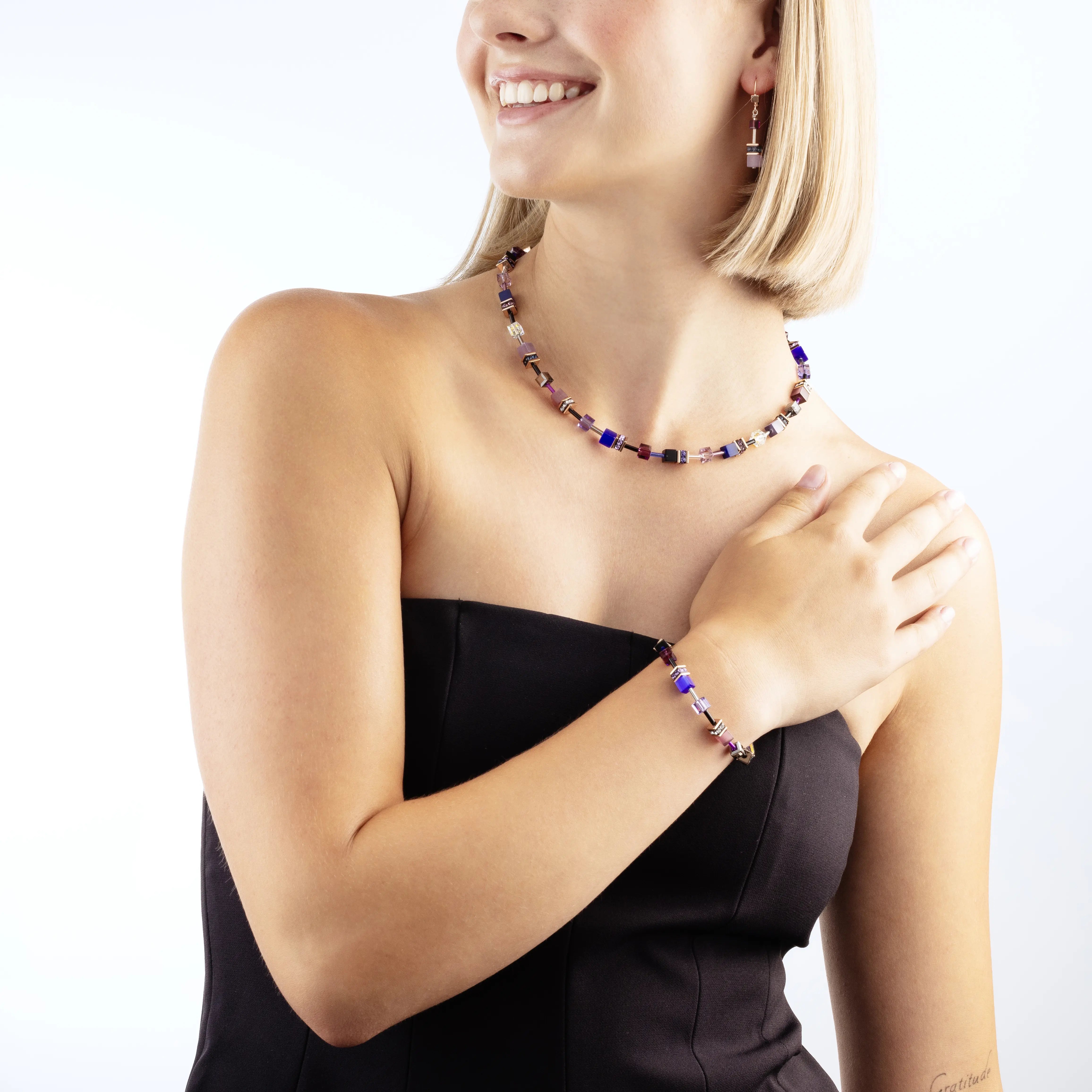 GeoCUBE® Iconic Blue Moon Rose Gold Necklace - Cœur de Lion | 2838100807 - view 4