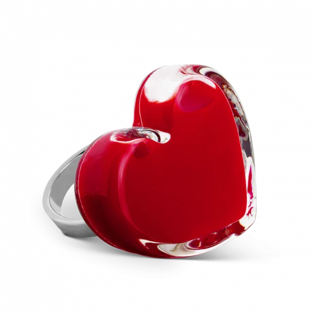 Corazón Leche Mediano - Rojo Oscuro - Anillo - Pylones