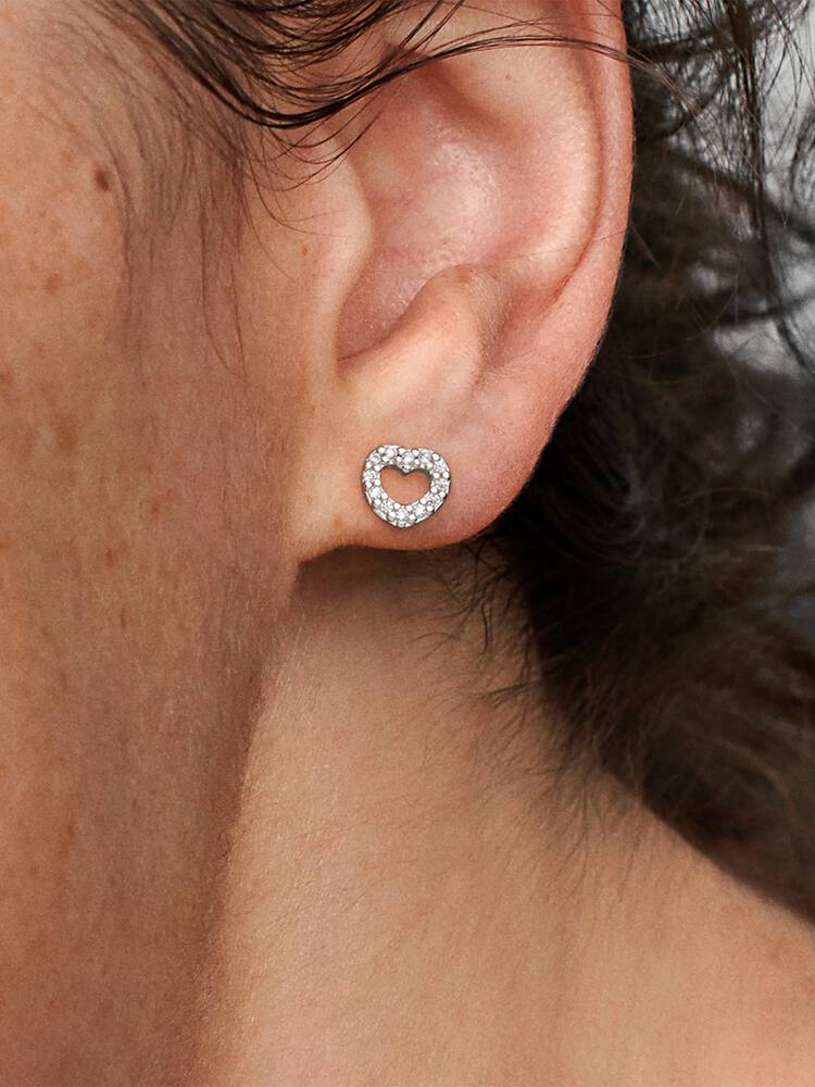 Boucles d'oreilles Pandora - Clous d'Oreilles Cœur Ouvert | 290528CZ