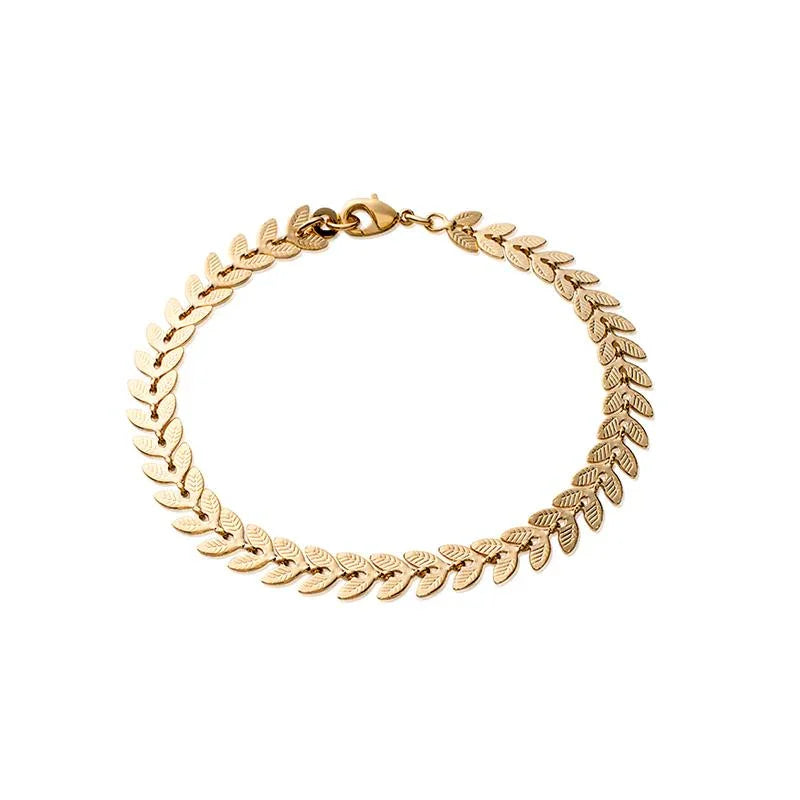 Laurel - Pulsera - Chapado en oro