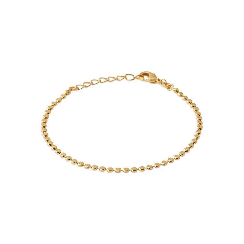 Schijf - Armband - Verguld