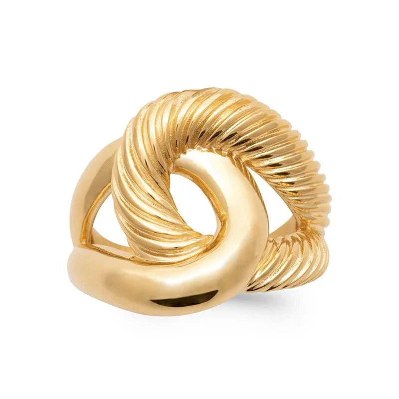 Twisted Ring – Gold Plated | Azuline view 2