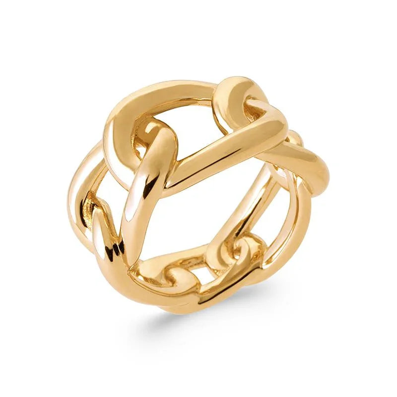 Anillo de malla chapado en oro / | Azuline
