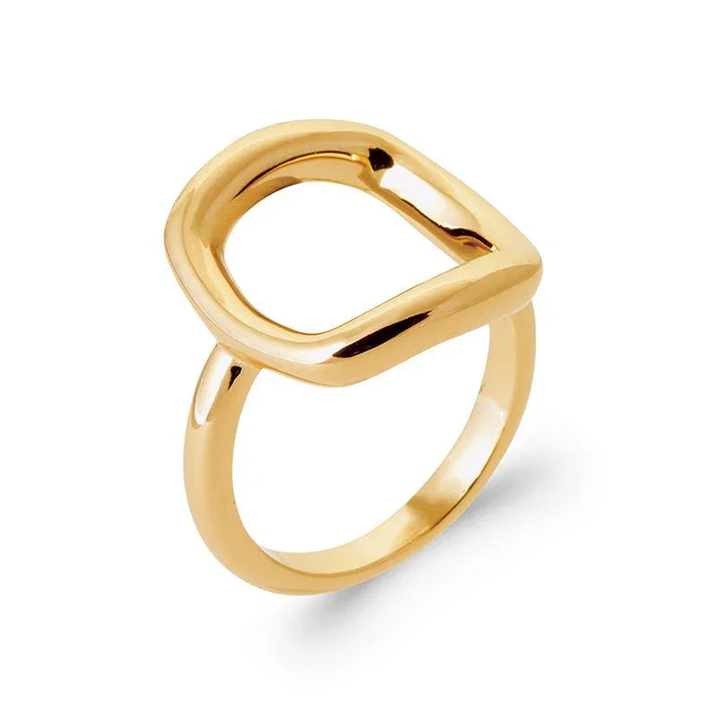 Anillo Abierto Orgánico – Chapado en Oro | Azuline