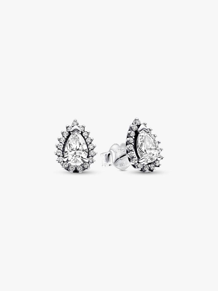 Earrings Pandora - Sparkling Pear Halo Stud Earrings | 292834C01