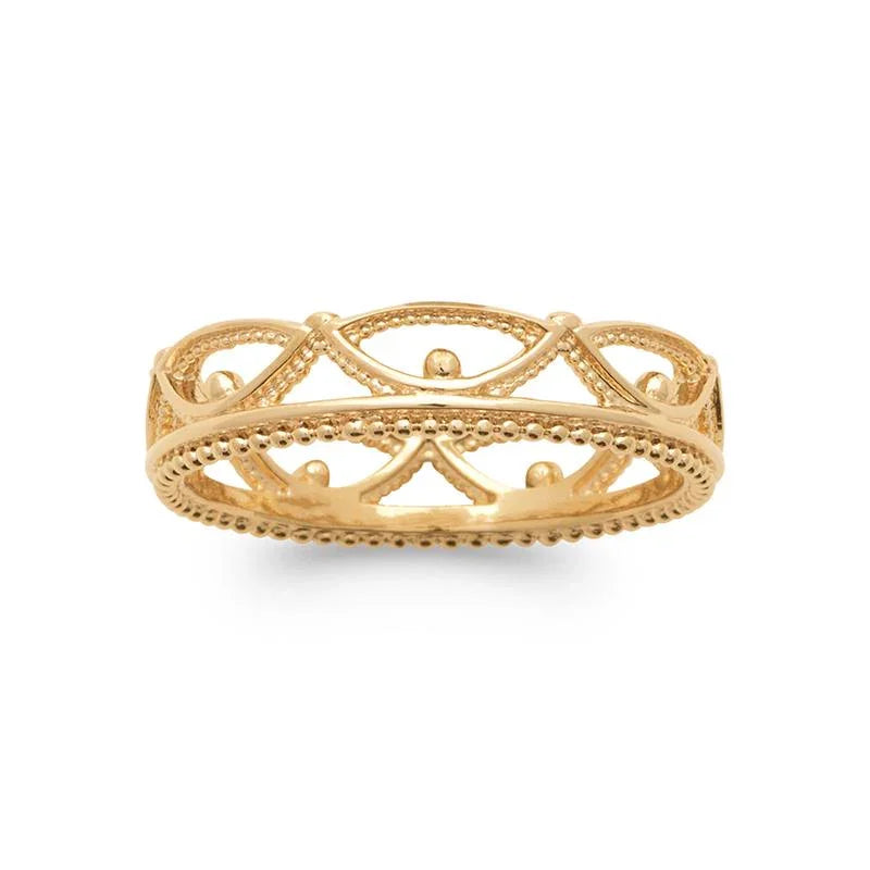 Takket ring – forgyldt | Azulin udsigt 3