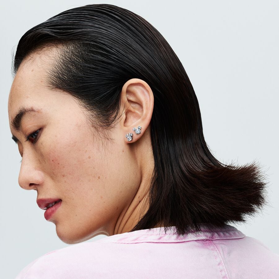 Disney - Mickey & Minnie - Silver - Pandora Earrings