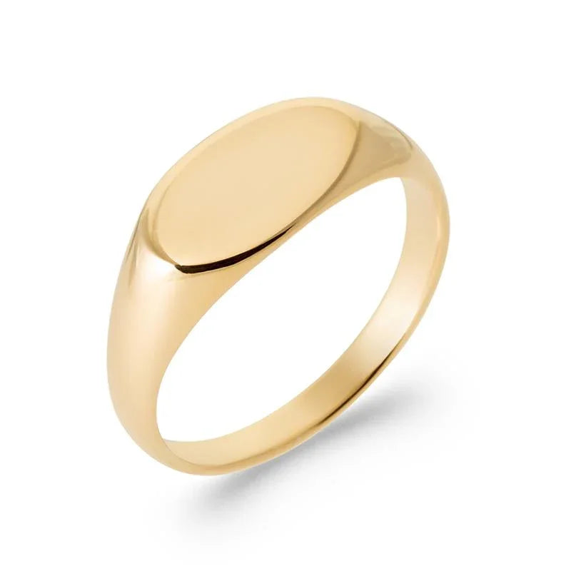 Ovale ring – verguld | Azulin