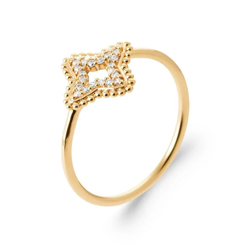 Forgyldt diamantring / | Azulin