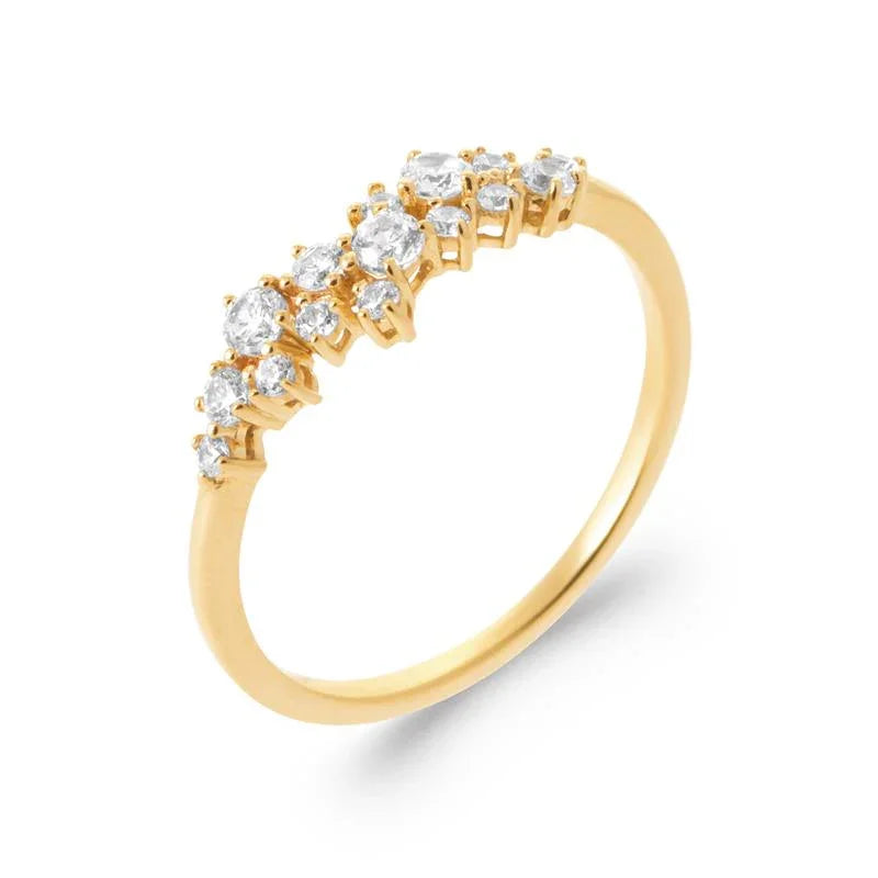 Anello a più livelli - Placcato in oro | Azuline