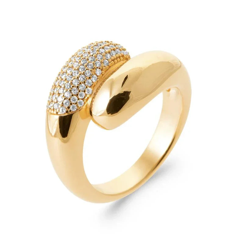 Pavé Open Ring – Verguld | Azulin