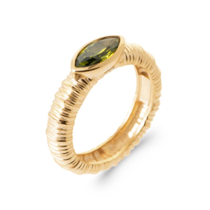 Textured Oval Ring – Gold Plated | Azuline
