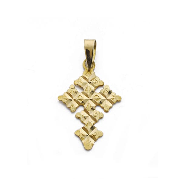Pendentif en Or Jaune 18K Croix Canjayar 23 X 16 mm