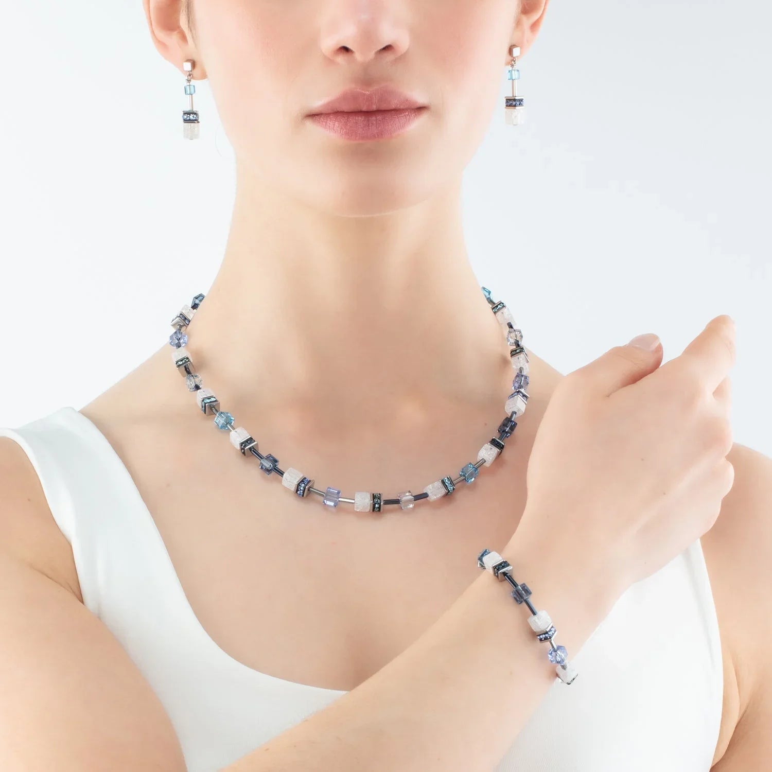Collectie - Blauw Wit - Halsketting - Leeuwenhart weergave 2