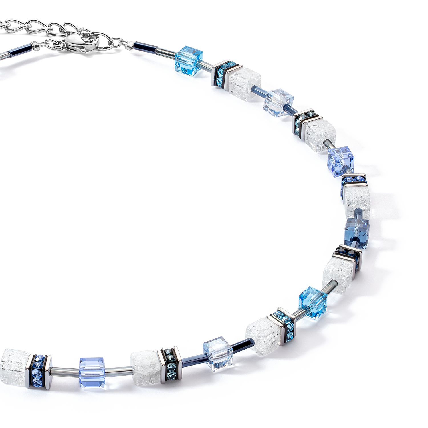 Cristal de roche craquelé et cristaux Swarovski, Cœur de Lion 3018100714