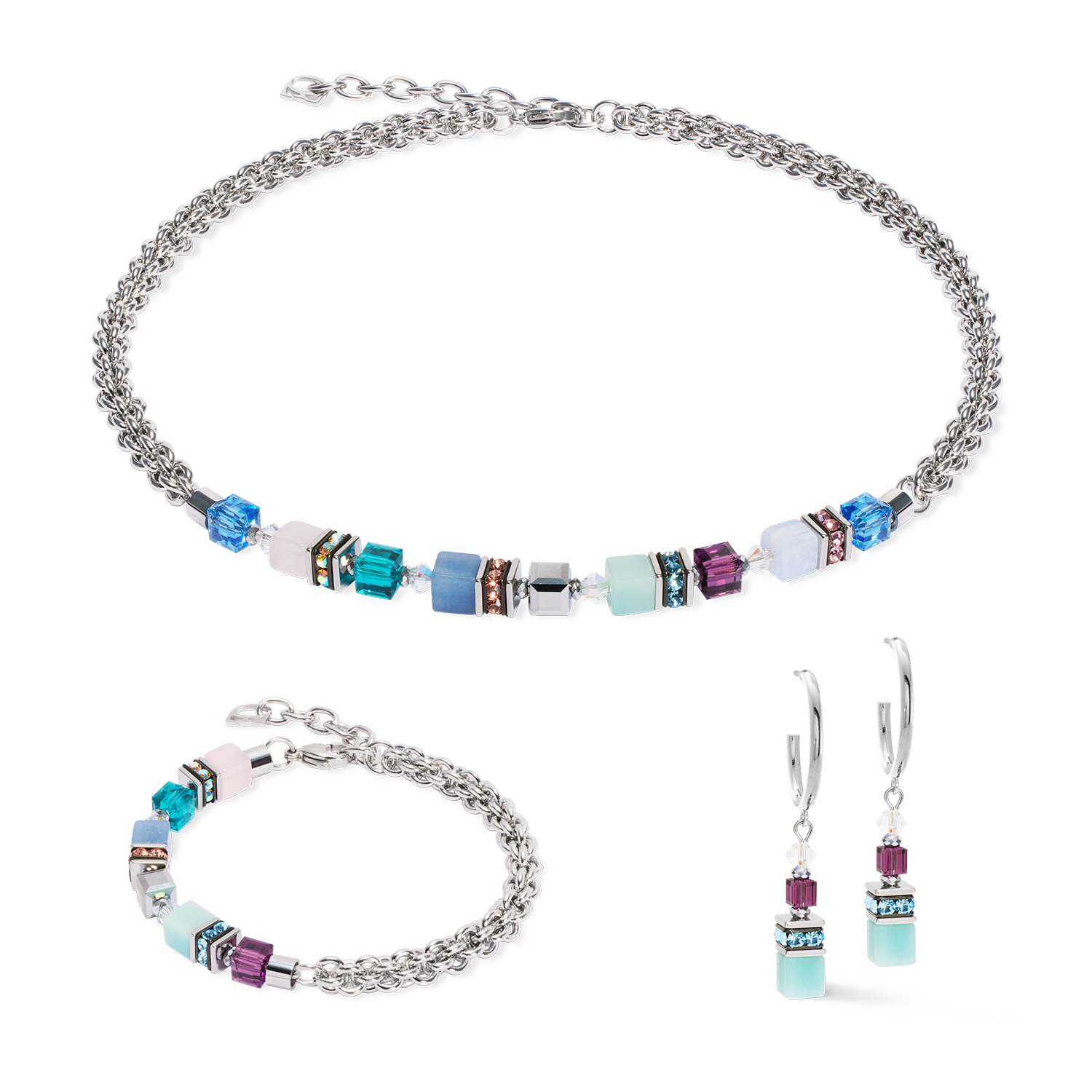 Collection 3021 - Harmonious Blues - Earrings - Cœur de Lion