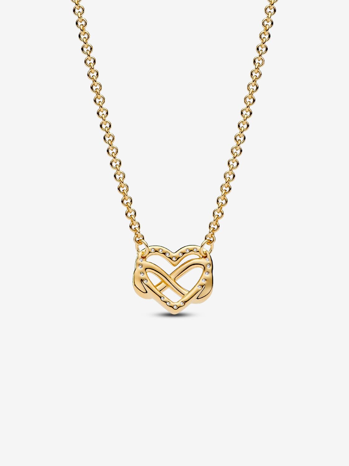Sparkling Infinity Heart Necklace | Pandora