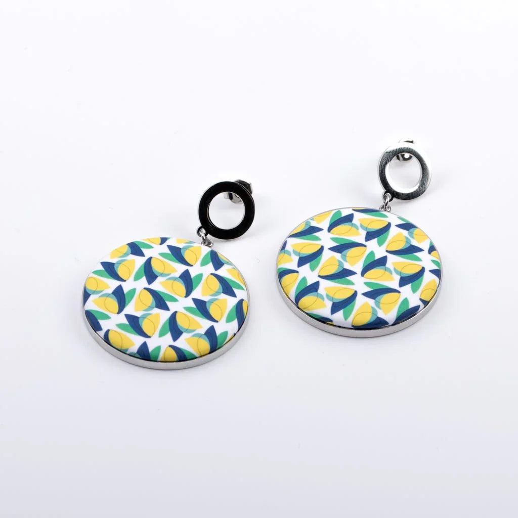 Pendientes - Plata Acero - - Yaya Factory
