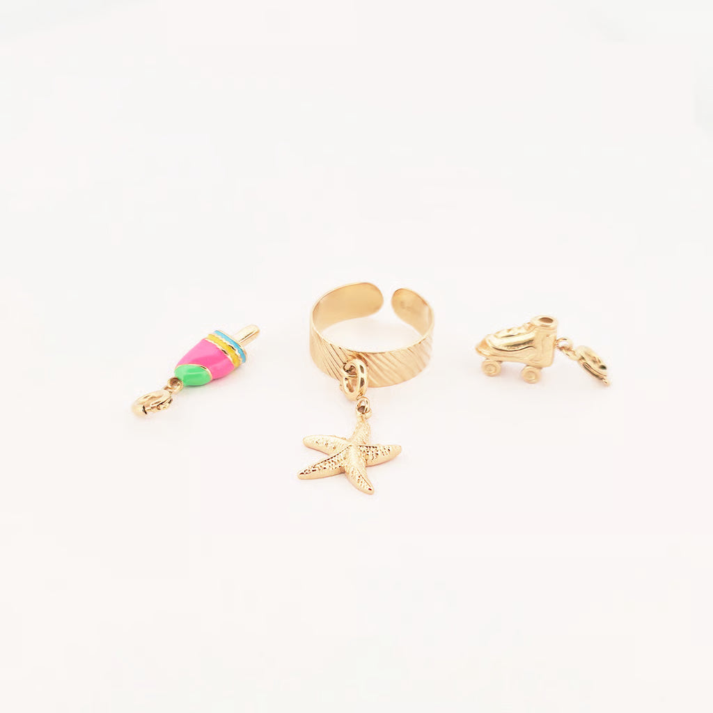 Δαχτυλίδι - Golden Steel - Charm - Yaya Factory