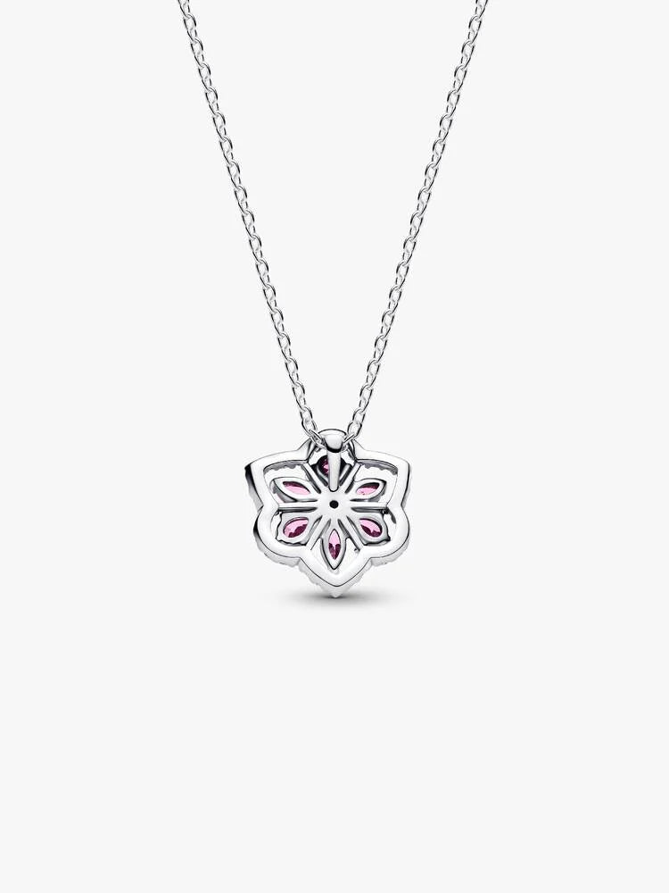 Pandora Necklace - Sparkling Herbarium Rose Flower Pendant | 394576C01