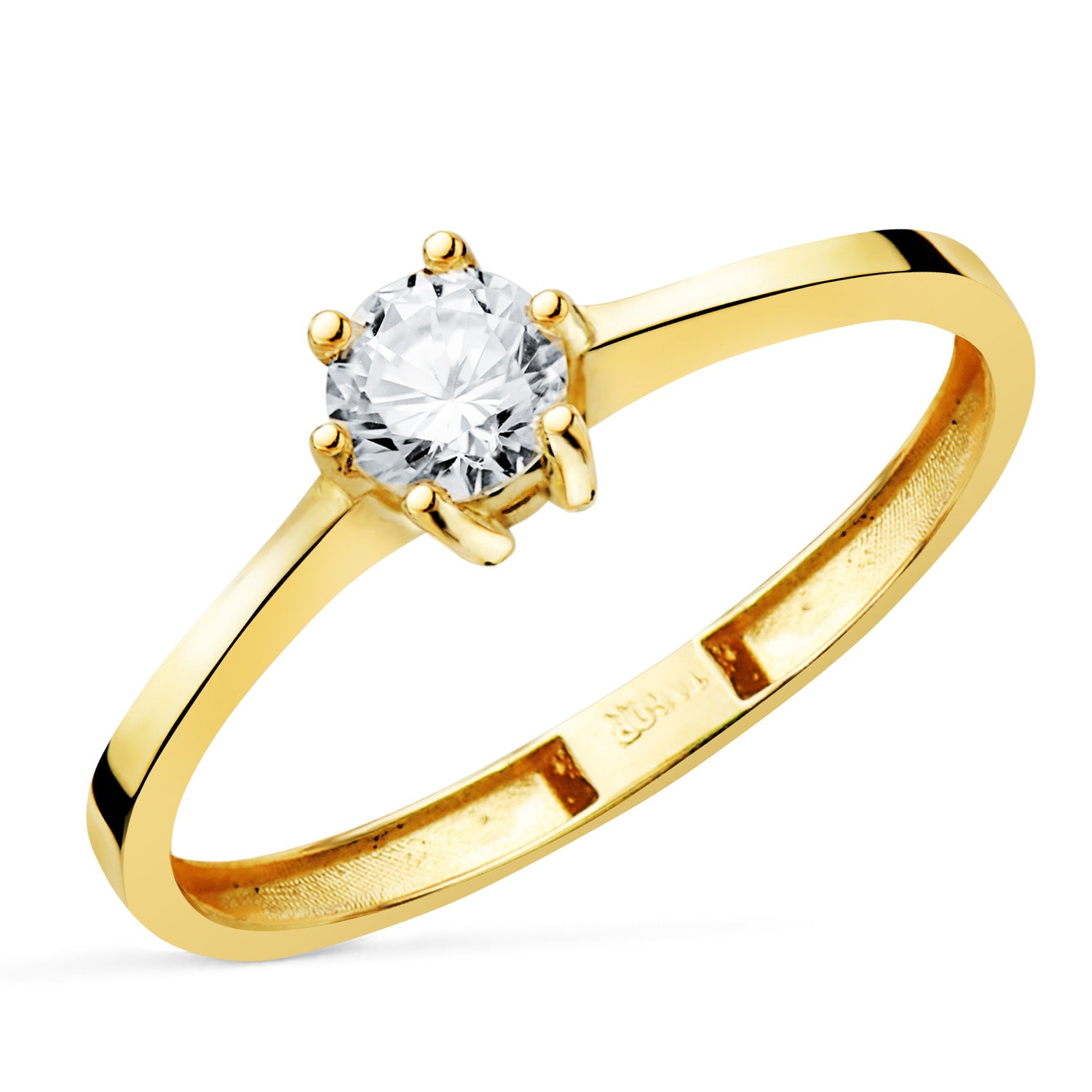 Kabal i 18K gult gull 6 stifter med Lab-diamant 0,300 Cts G - VS1