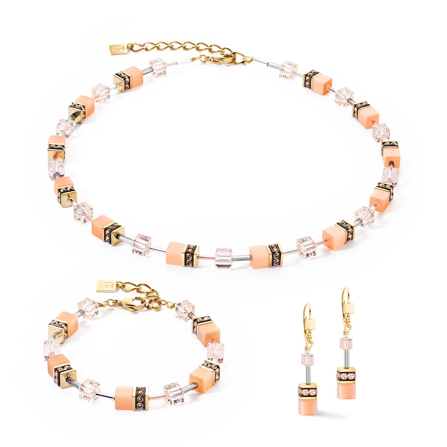 Colección 4020 - Albaricoque y oro - Collar - Cœur de Lion