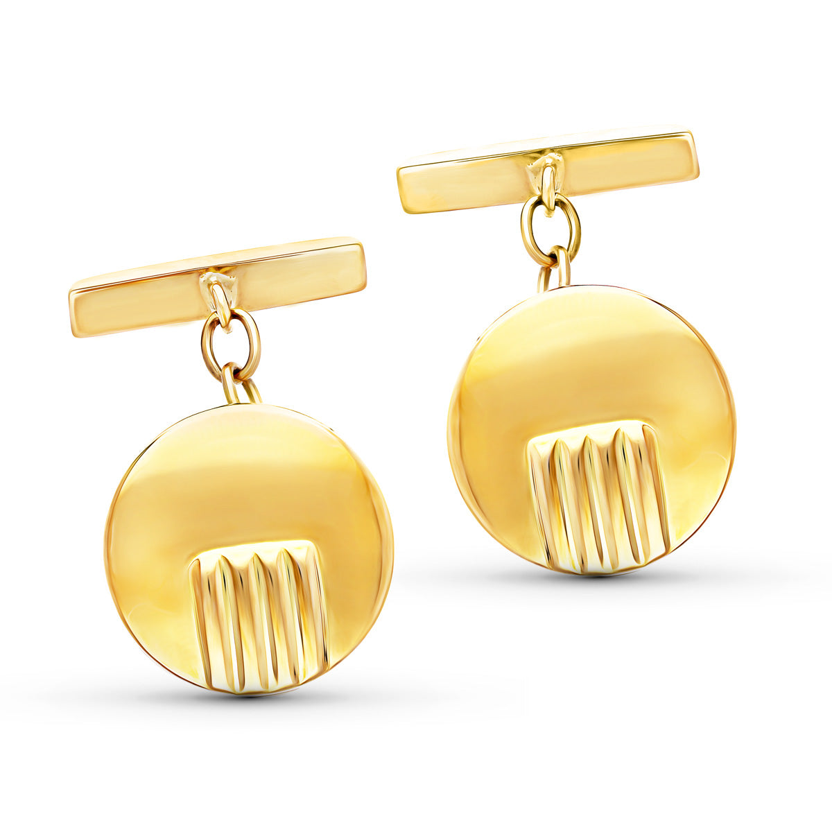 18K Gold Cufflinks 15 mm