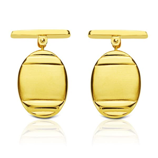 18K guld Manschettknappar 18X13 mm