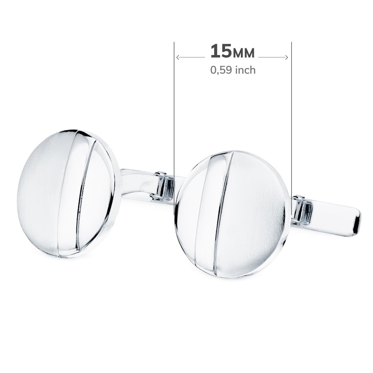 18K mansjettknapper 15 mm