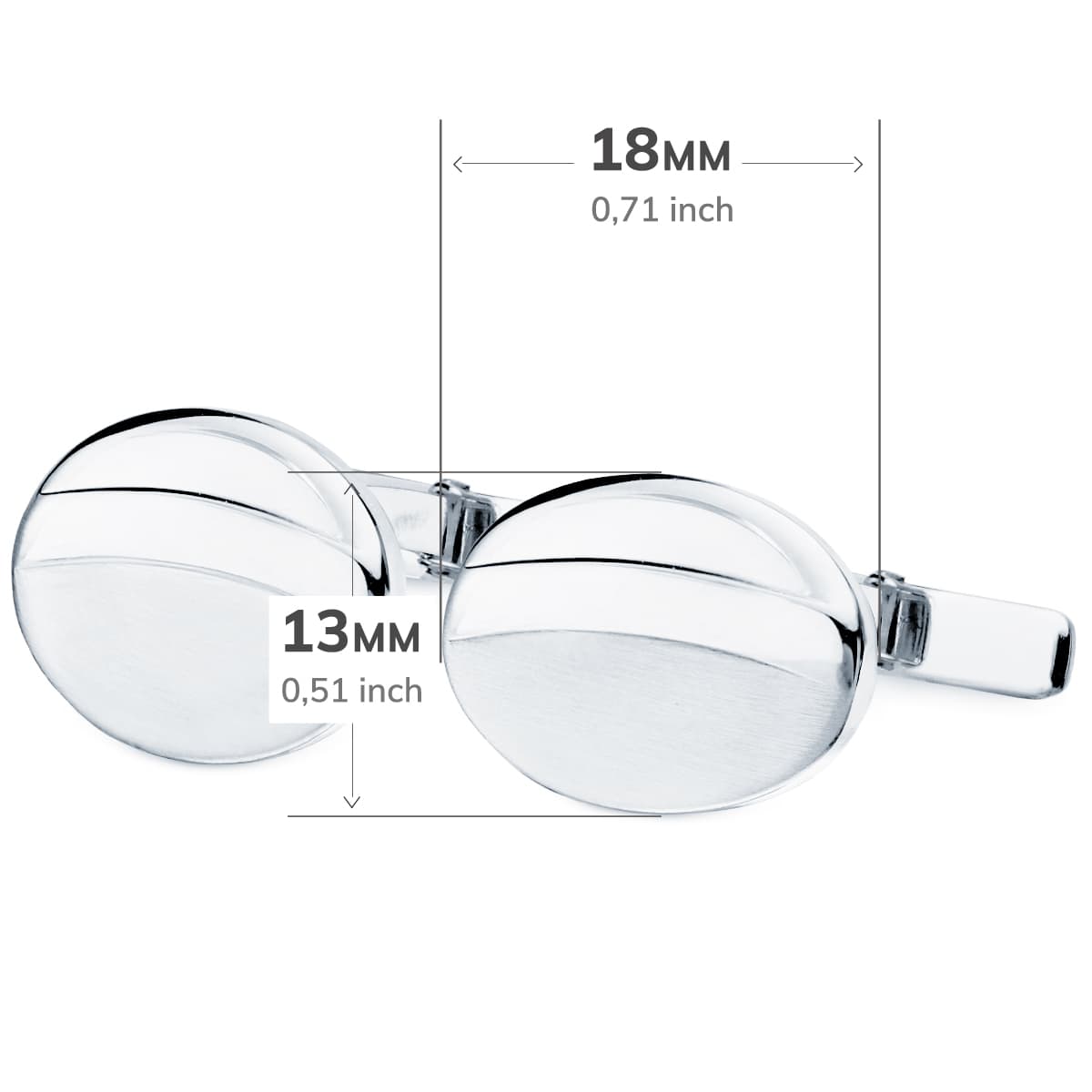 18K Cufflinks 18X13 mm
