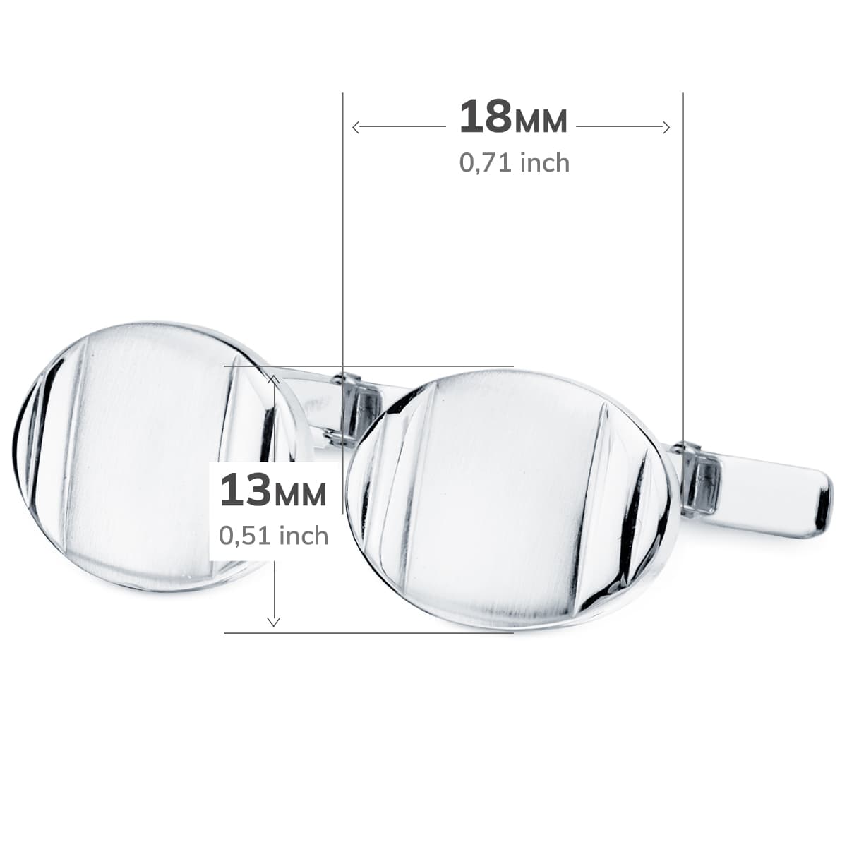 18K Manschettknappar 18X13 mm