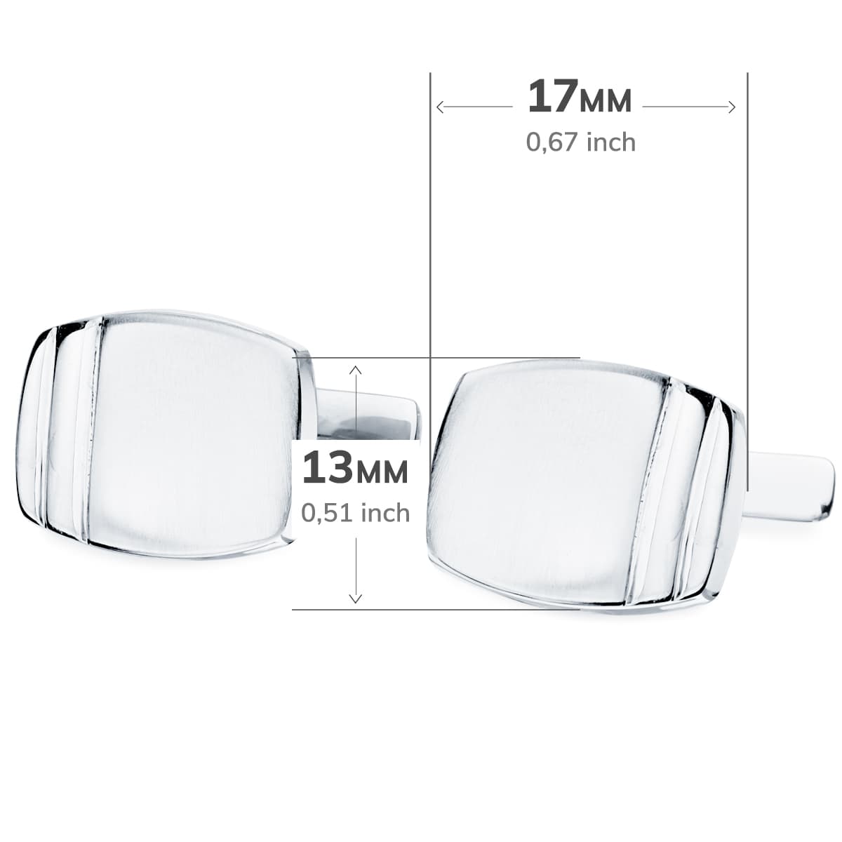 18K Cufflinks 17X13 mm
