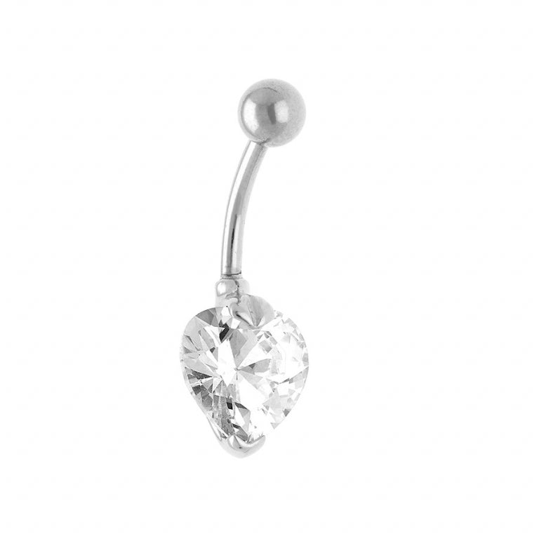 Piercing Coração – Aço Prateado | Azuline