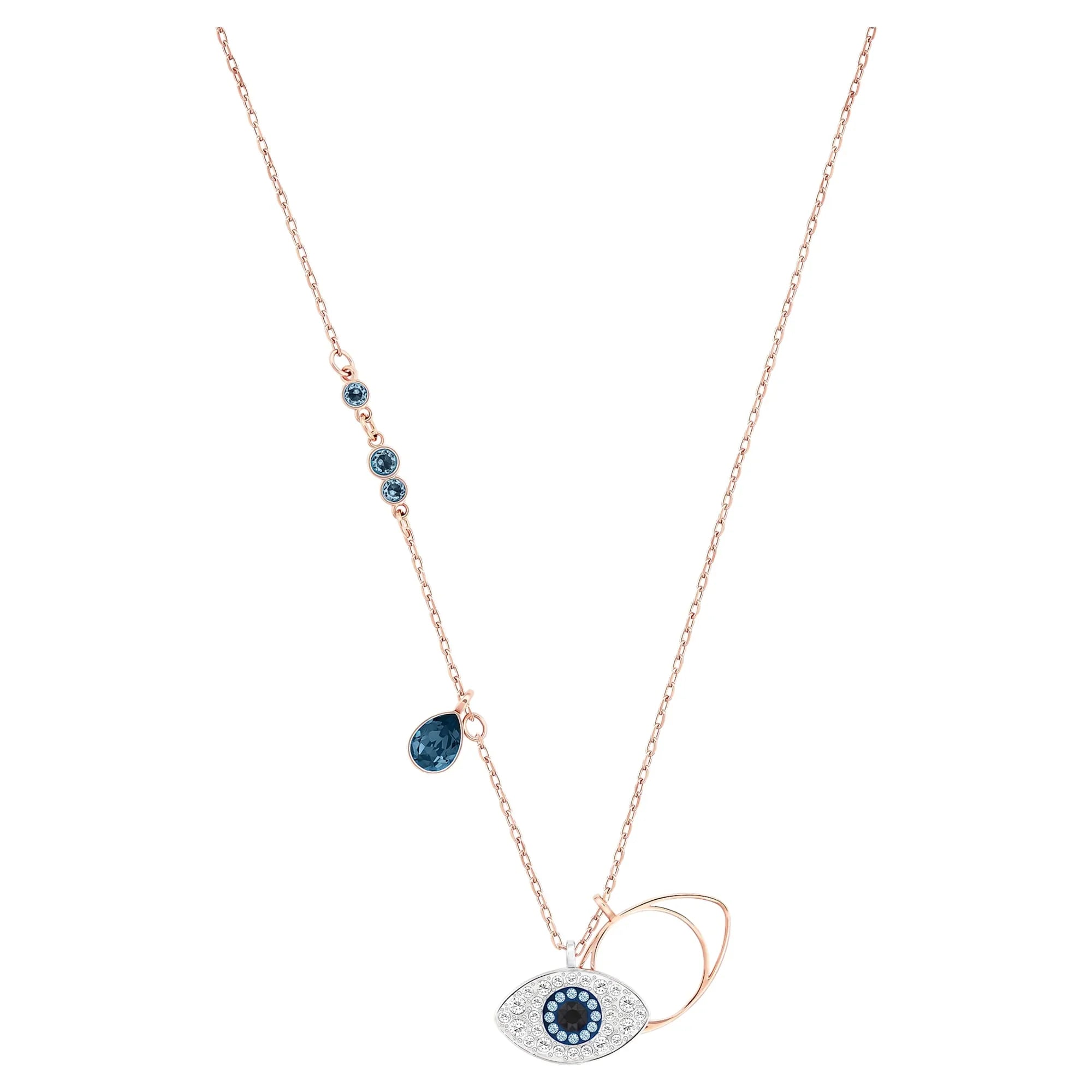 Symbolica Lucky Eye Pendant Blue Kéttónusú – Swarovski