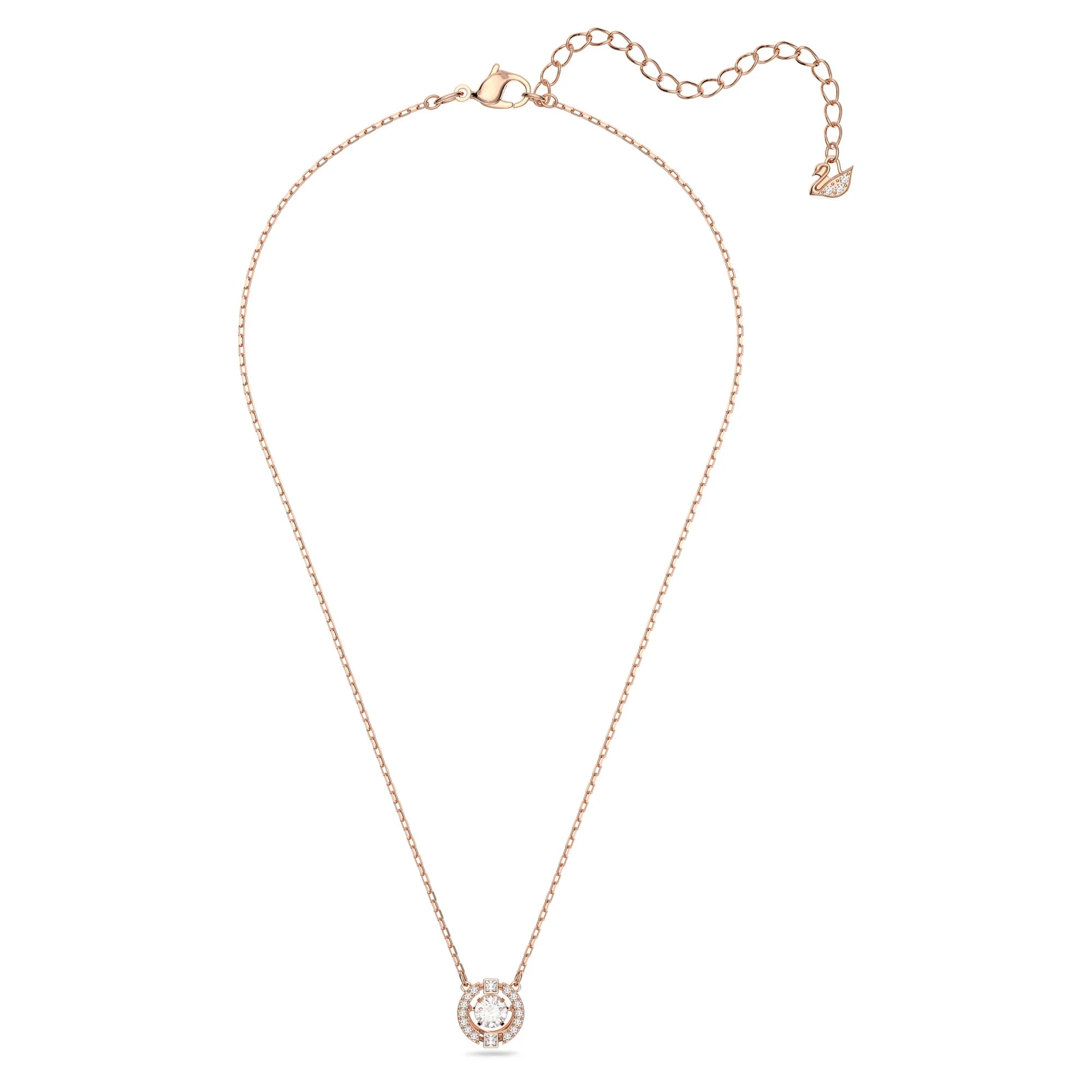 Una Ronde Witgouden Rose Ketting – Swarovski bekijk 3