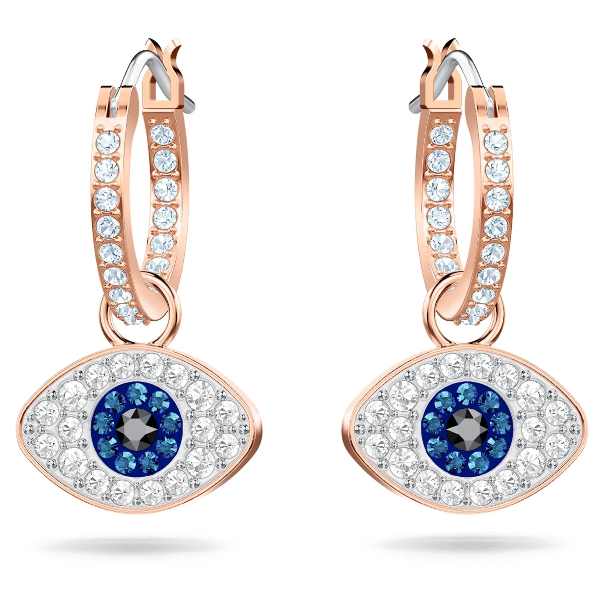 Kadın Sembolica Beyaz Gül Altın Küpe – Swarovski