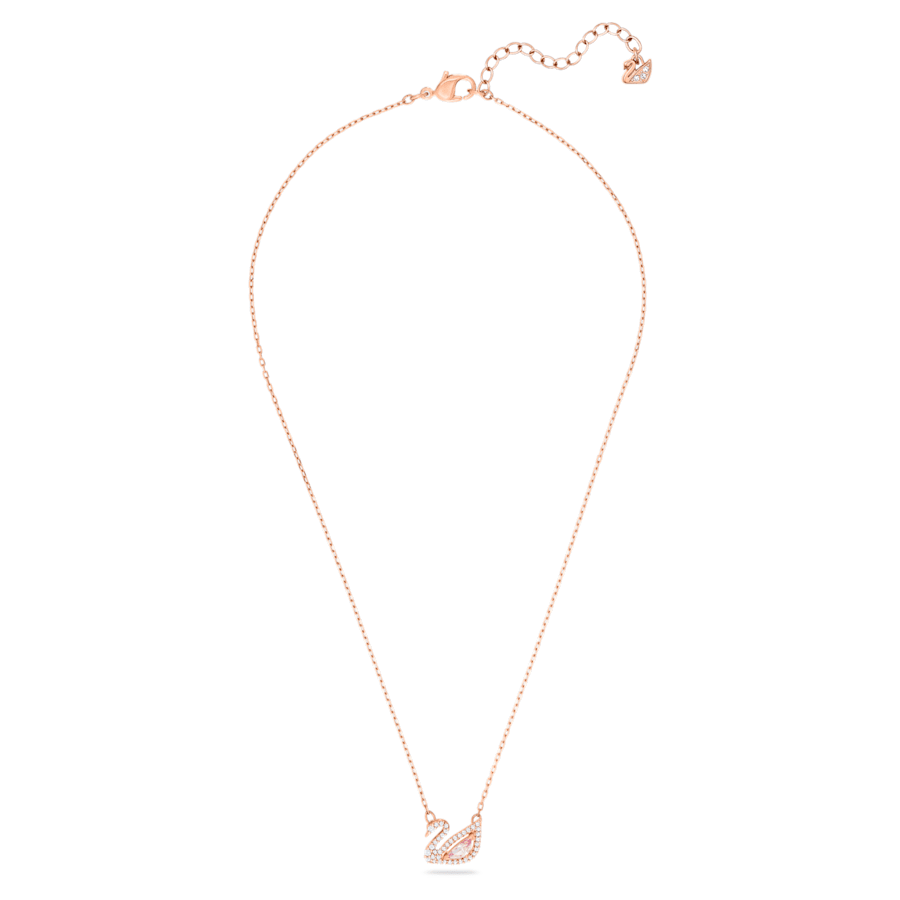 Collier Dazzling Swan Cygne Rose Doré Rose – Swarovski