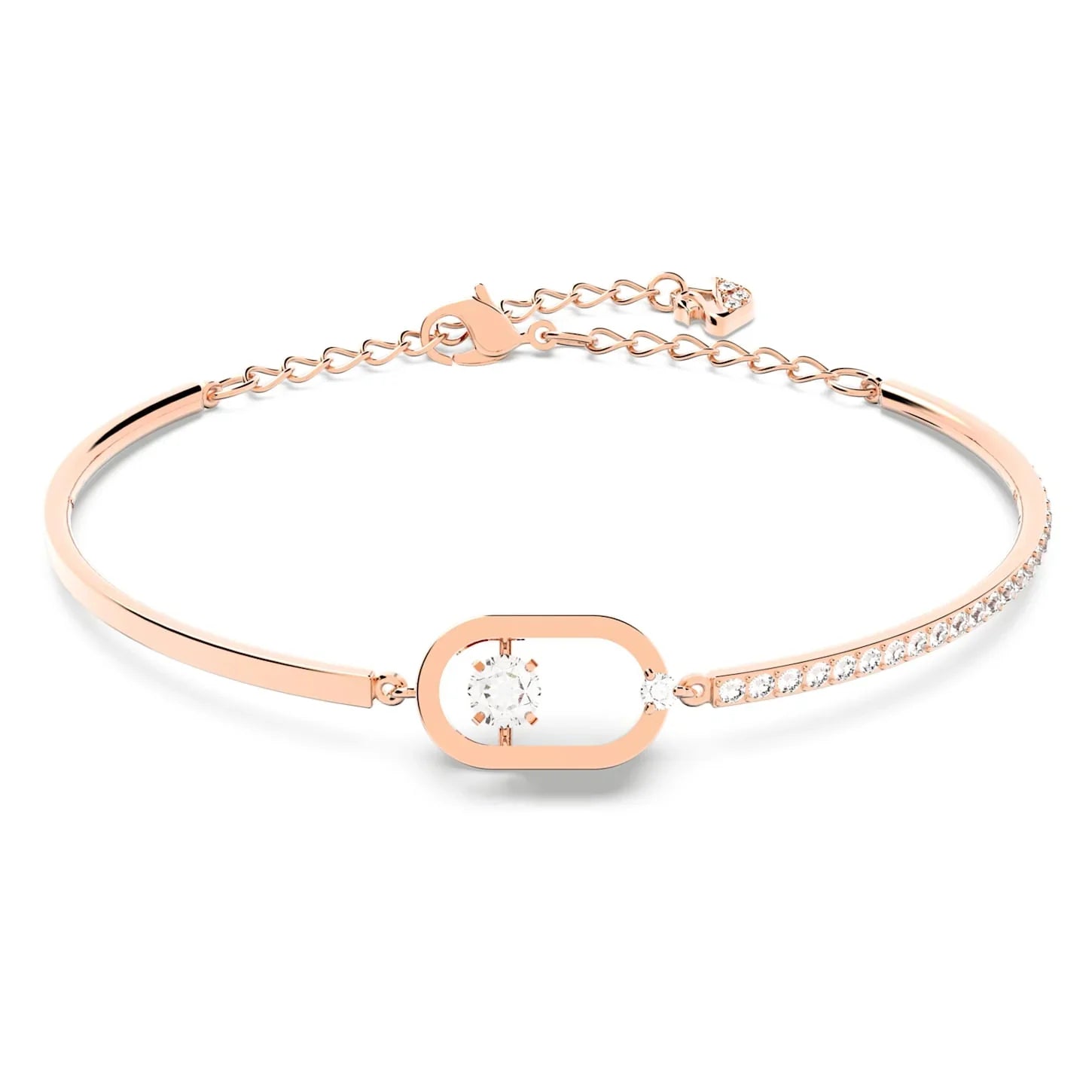 Pulsera Swarovski - Una - Tamaño redondo - Blanco y Rosado